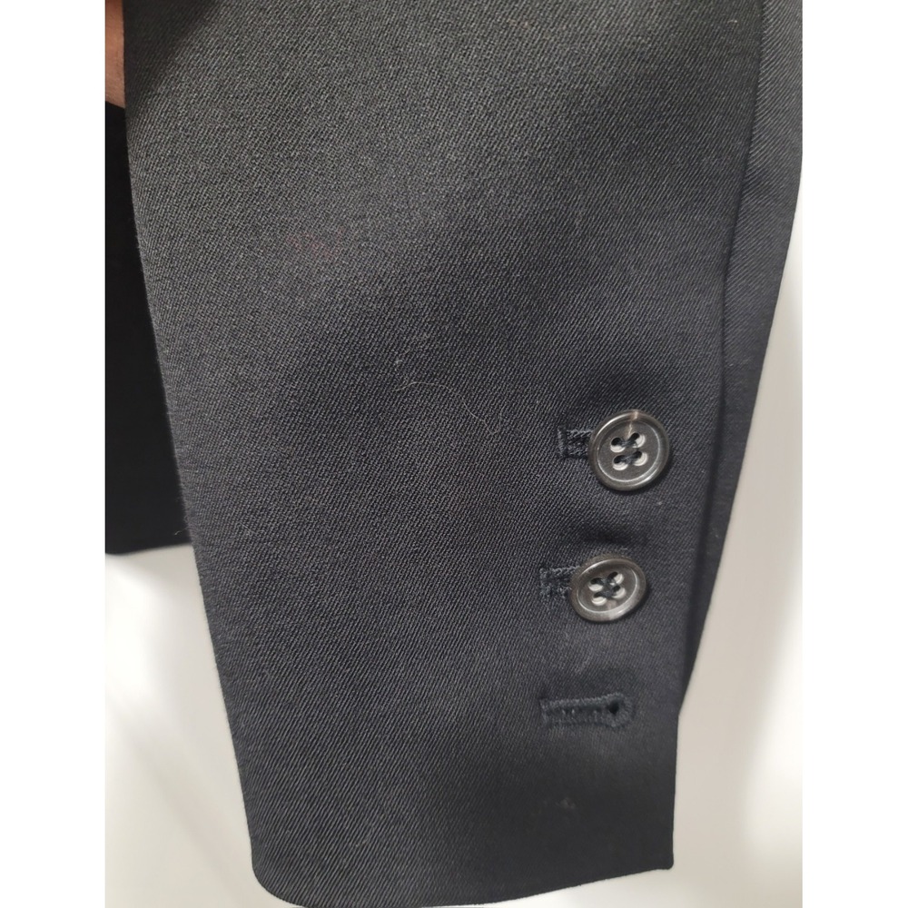 Theory Women's Gabe Black One Button Blazer Jacket Stretch Wool Size 4 - Picture 2 of 4